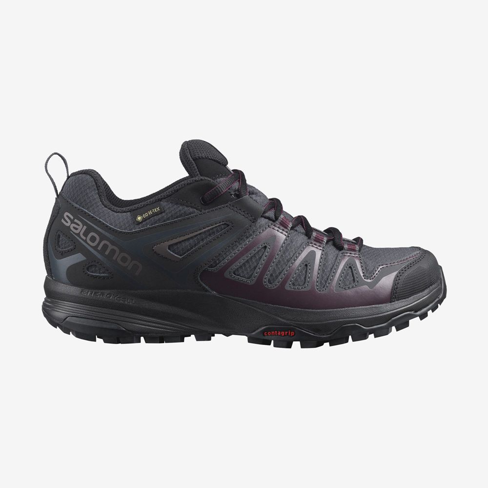 SALOMON X CREST GORE-TEX Philippines - Women's Hiking Shoes - Black | 370296-IUD